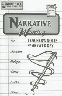 Narrative Teacher Notes (Writing 4 Series)