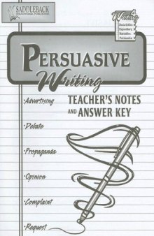 Persuasive Teacher Notes (Writing 4 Series)