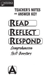 Read Reflect Respond a Answer Key (Read Reflect Respond)