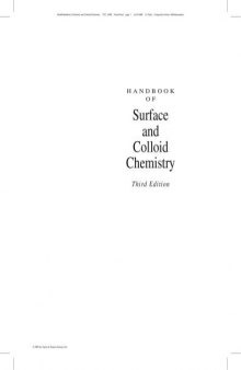 Handbook of Surface and Colloid Chemistry, Third Edition