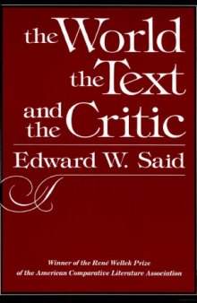 The Text, The World, The Critic