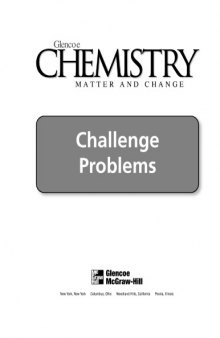 Chemistry: Matter and Change Challenge Problems    