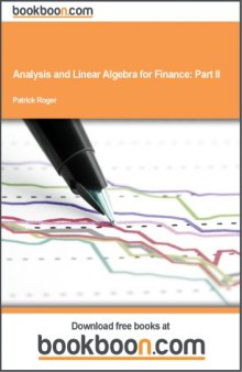 Analysis and Linear Algebra for Finance: Part II
