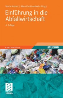 Einführung in die Abfallwirtschaft, 4. Auflage