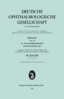 Bericht über die 66. Zusammenkunft in Heidelberg 1964: Redigiert durch den Schriftführer der Deutschen Ophthalmologischen Gesellschaft