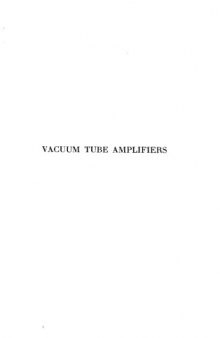 MIT RadLab {complete set} Vol 18 - Vacuum Tube Amplifiers