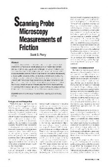 Scanning Probe Microscopy Measurements of Friction