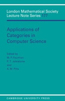 Applications of Categories in Computer Science: Proceedings of the LMS Symposium, Durham 1991
