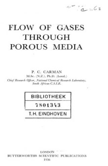 Flow of gases through porous media