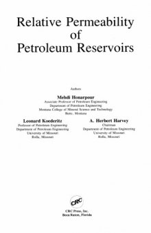 Relative permeability of petroleum reservoirs