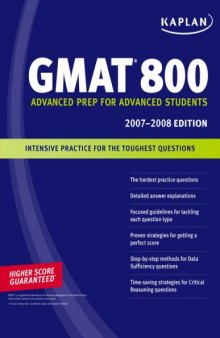 Kaplan GMAT 800, 2007-2008 Edition