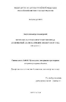 Музеи в культурном пространстве города (на примере Нижнего Новгорода 1985-2003 гг.)(Диссертация)
