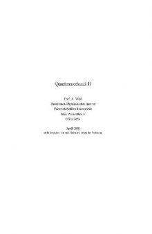 Quantenmechanik 2