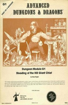 Steading of the Hill Giant Chief (Advanced Dungeons & Dragons Module G1)