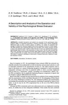 [Article] A Description and Analysis of the Operation and Validity of the Psychological Stress Evaluator