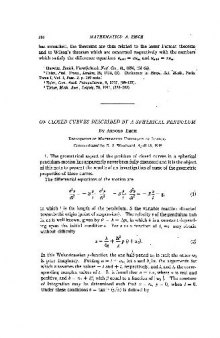 On closed curves described by a spherical pendulum (1918)(en)(4s)