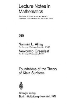 Foundations Of The Theory Of Klein Surfaces