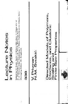 Directed models of polymers ,interfaces,and clusters; Scaling and finite-size properties
