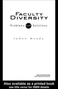 Faculty Diversity: Problems and Solutions
