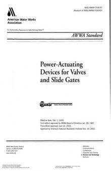 AWWA standard [for] power-actuating devices for valves and slide gates