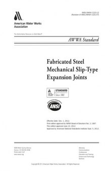 Fabricated steel mechanical slip-type expansion joints : AWWA standard