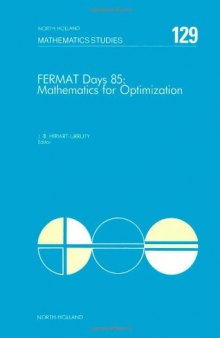 Fermat days 85: Mathematics for optimization