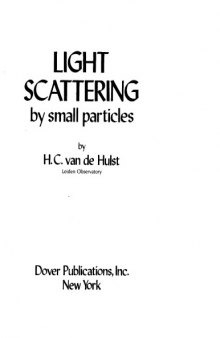 Light Scattering by Small Particles