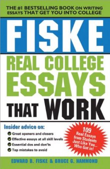Fiske Real College Essays That Work, Second Edition
