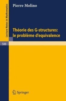 Theorie des G-Structures. Le Probleme d'Equivalence