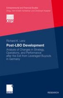 Post-LBO Development: Analysis of Changes in Strategy, Operations, and Performance after the Exit from Leveraged Buyouts in Germany