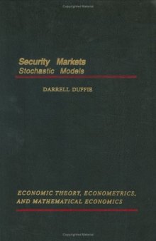 Security markets: stochastic models