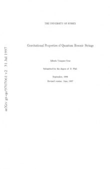 Gravitational Properties of Quantum Bosonic Strings [thesis]