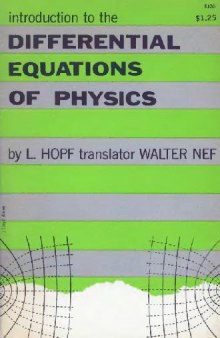 Introduction to the differential equations of physics