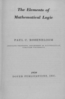 The Elements of Mathematical Logic