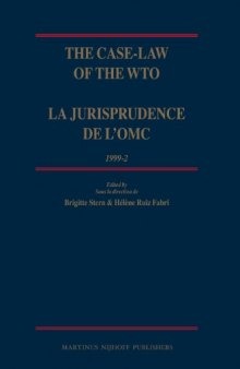 The Case-Law of the WTO.   La jurisprudence de l'OMC : 1999-2 (No. 5)