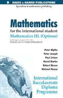 Mathematics for the International Student. IB HL Options