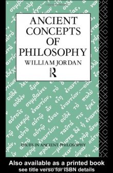 Ancient Concepts of Philosophy