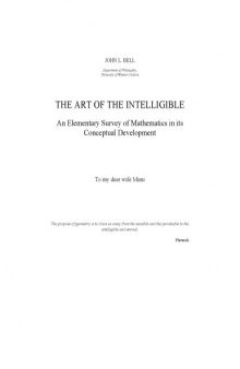 Art of the Intelligible: An Elementary Survey of Mathematics.