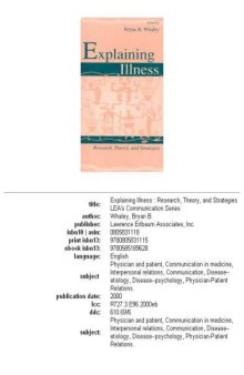 Explaining illness: research, theory, and strategies
