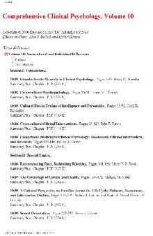 Comprehensive Clinical Psychology