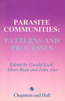 Parasite Communities: Patterns and Processes