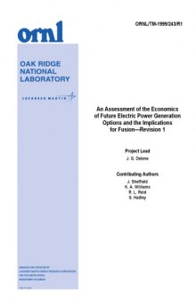 Economics of Future Electric Power Generation Options [fusion]