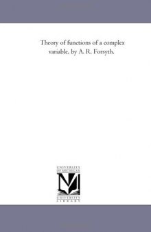 Theory of functions of a complex variable, 1st edition