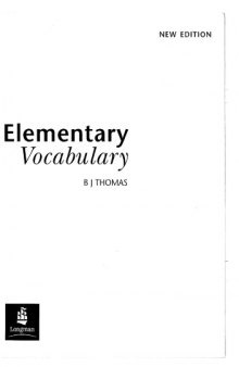 Elementary Vocabulary (General Skills)