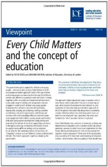 Every Child Matters and the Concept of Education