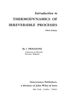 Introduction to thermodynamics of irreversible processes