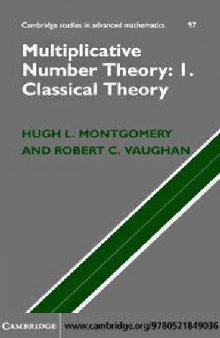 Multiplicative Number Theory I. Classical Theory