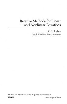 Iterative Methods For Solving Linear And Nonlinear Equations
