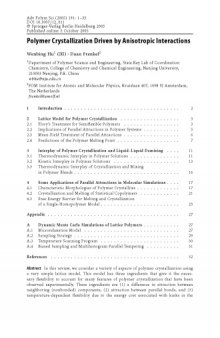 Interphases and Mesophases in Polymer Crystallization III