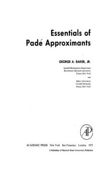 Essentials of Padé approximants